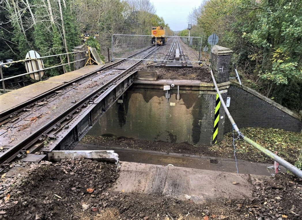 Foster's Bridge After Being Struck By a Lorry